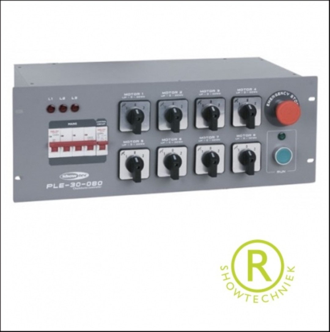 Takelcontroller huren 8 kanalen 32 amp in 8 x 16amp 4p uit