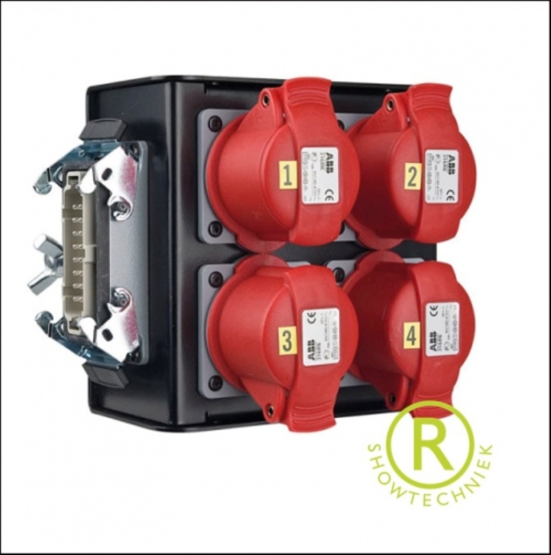 Takelcontroller huren 8 kanalen 32 amp in 8 x 16amp 4p uit