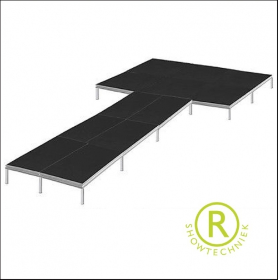 Catwalk podium huren compleet met trapje