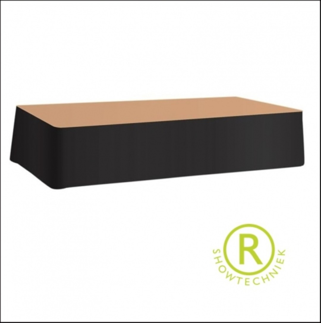 podiumrok huren geplooid 60 cm hoogte per meter