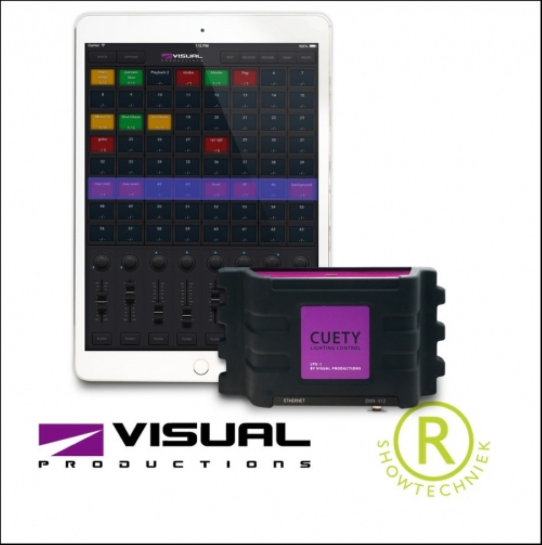 lichtbesturings-app en geheugen LPU1 Cuety 512 DMX kanalen