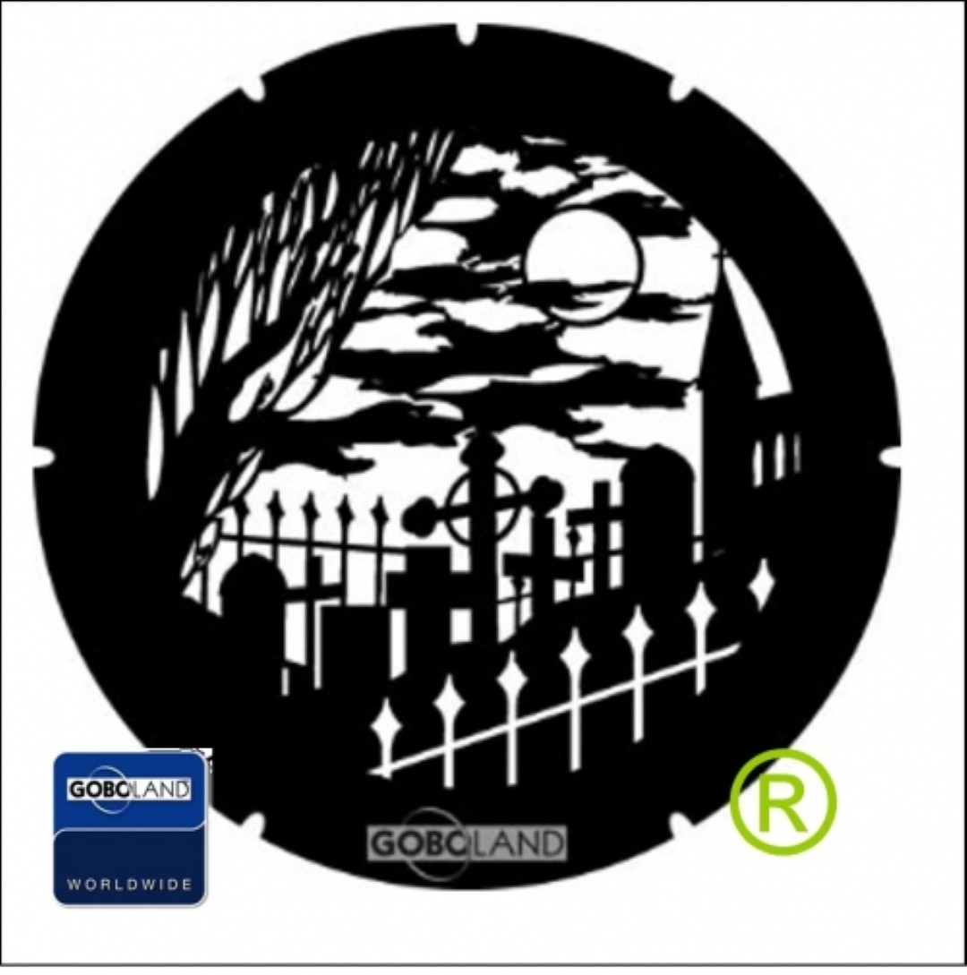 Graveyard Kerkhof Halloween Gobo A-size 2 435 015