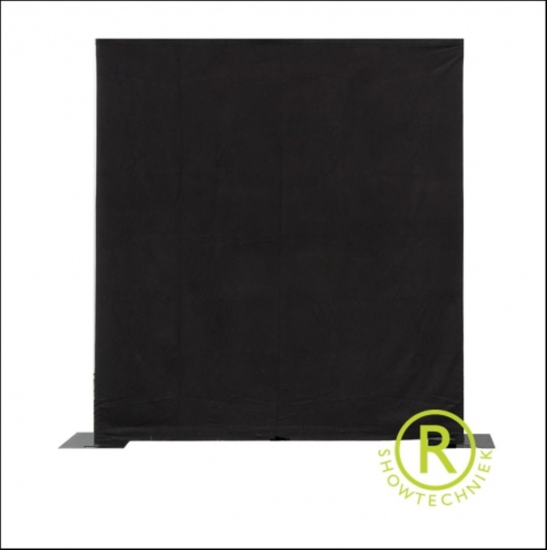 Pipe & Drape huren zwart strak 3 x 3 meter startset