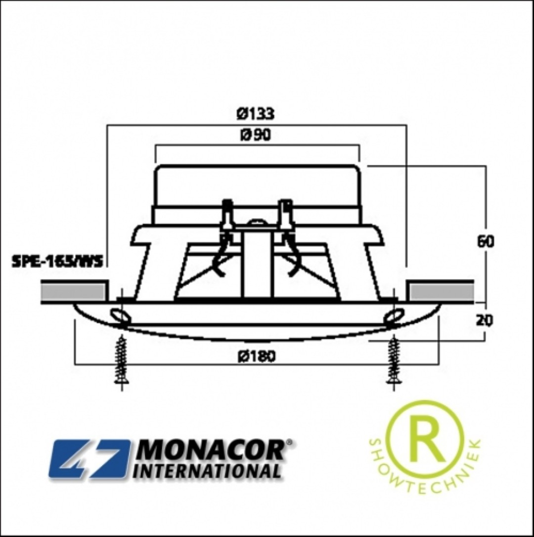 SPE-165 WS inbouw luidspreker set dualcone vochtige ruimten