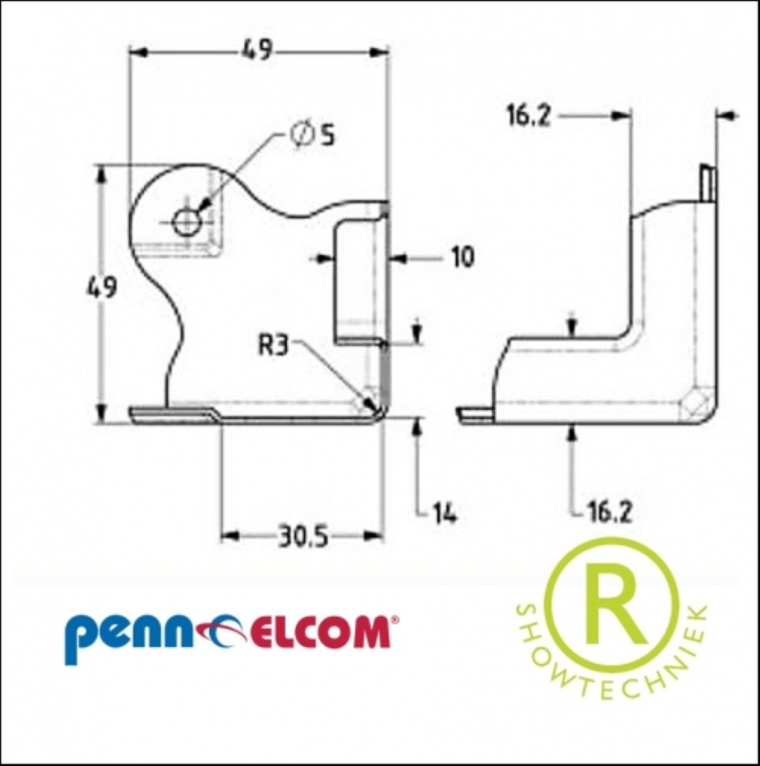 Slam Lid hoek voor dekselprofiel C0675/30Z