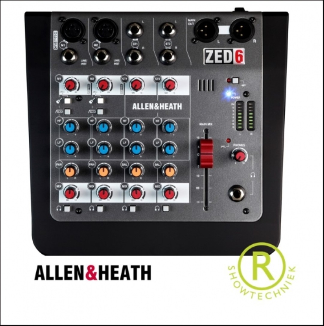 ZED6 Compacte 6-ingangen analoge mixer - huren