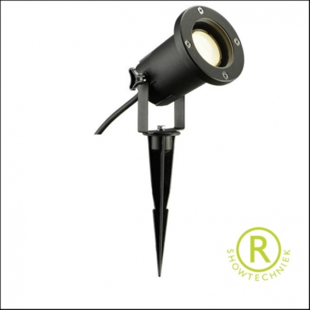Scott tuinspot met grondpin zwart met 35 watt lamp