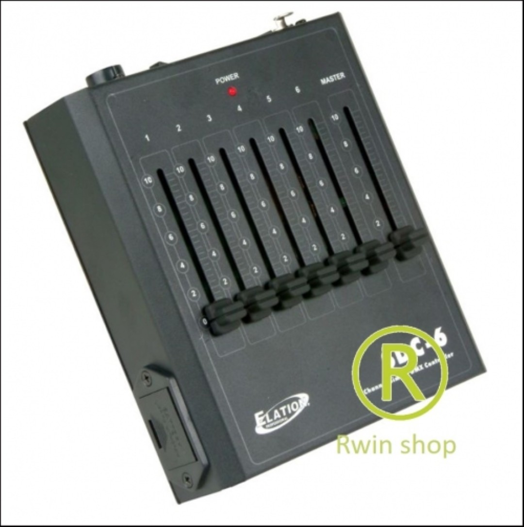lichtmengtafel huren 6 kanalen met master fader batterij of 230volt Elation SDC-6