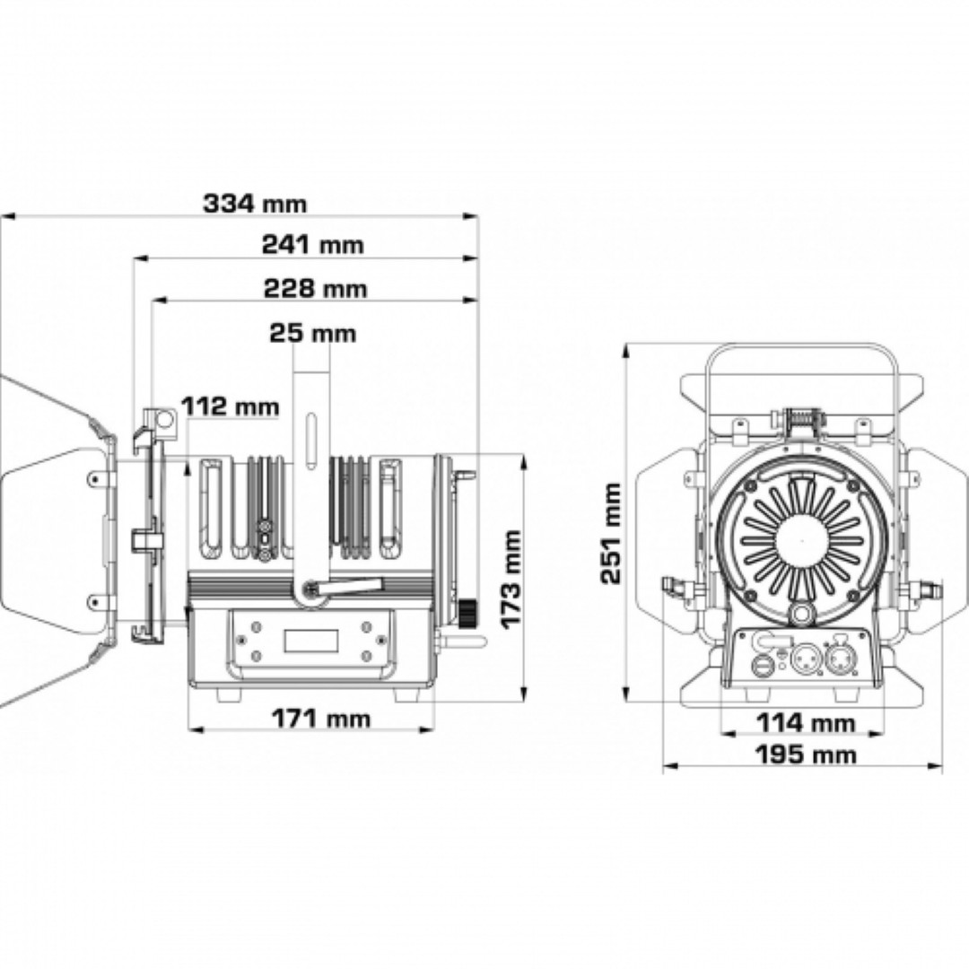 BT-THEATRE 50WW LED schijnwerper 50watt met barndoor wit