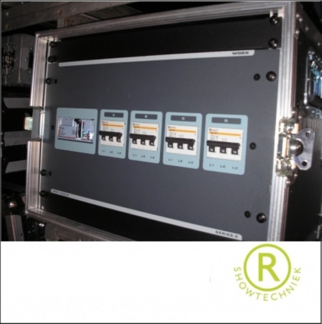 Krachtstroomverdeler huren 125 ampere in en 4 x 63 ampere