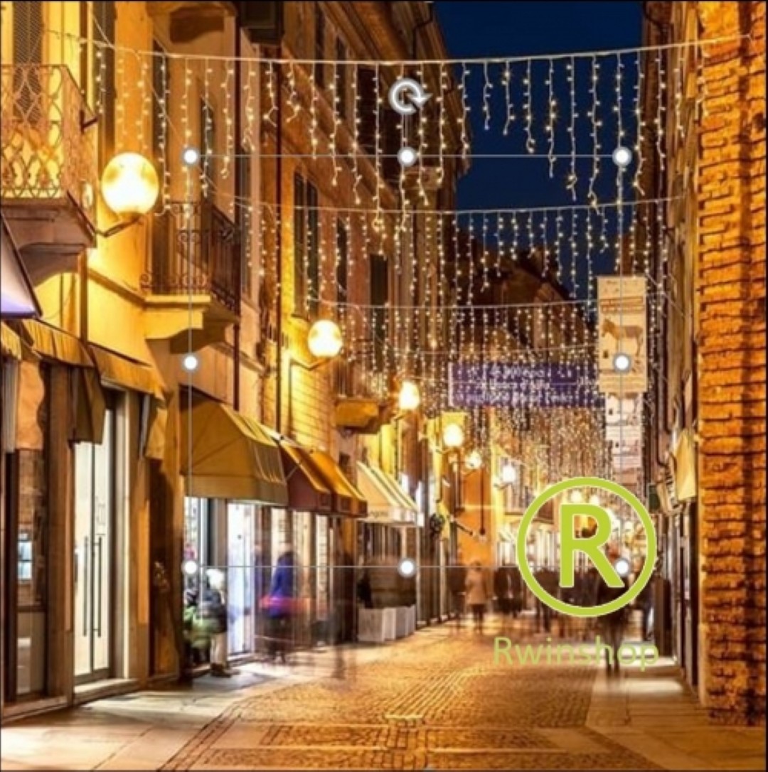 Kerst ijspegellampjes 2 meter warmwit lampjes en koudwit twinkelligths 80cm hoog