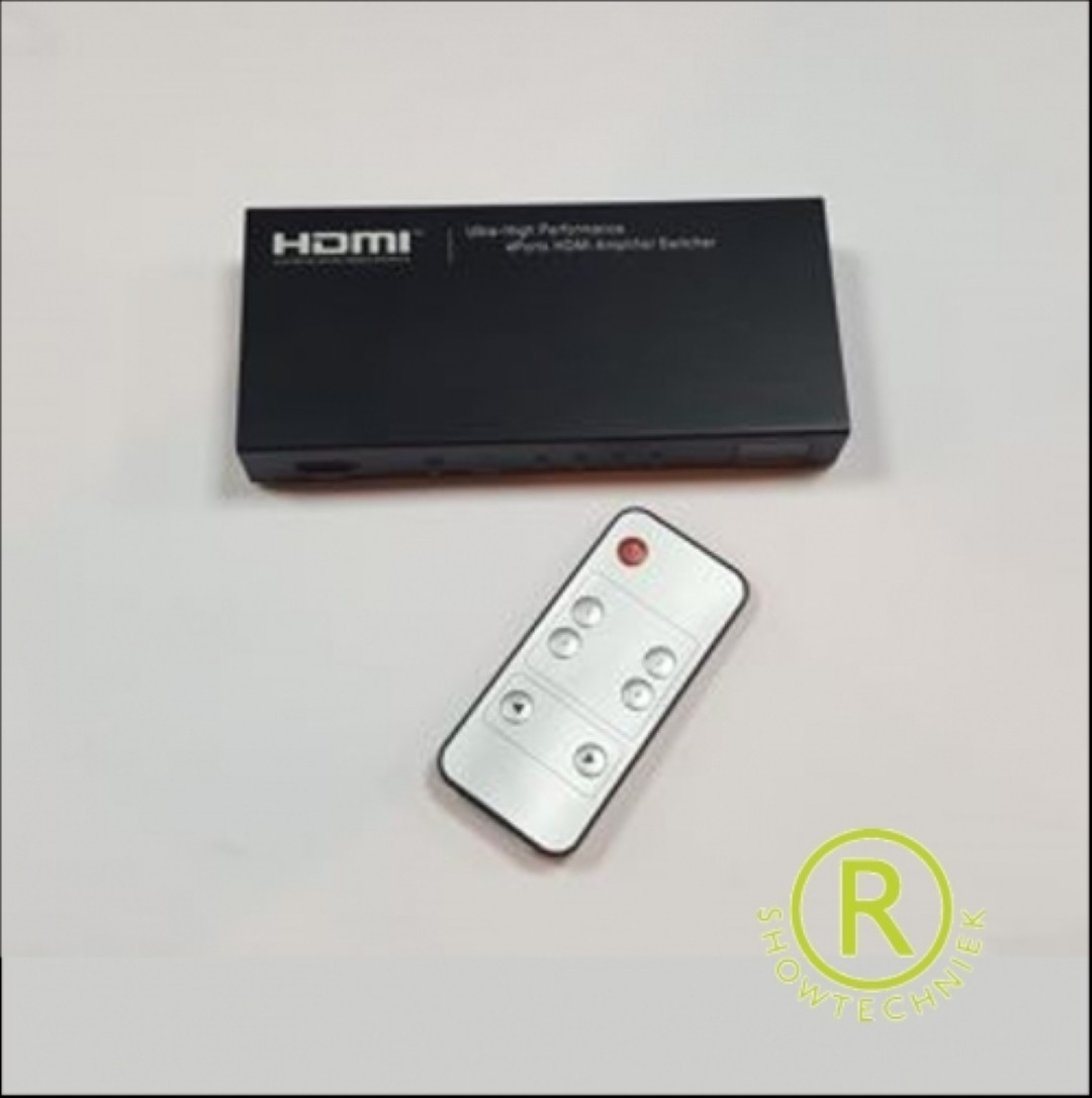 HDMI 4in 1 uit - HDMS 4012 4-way HDMI Switcher Remote