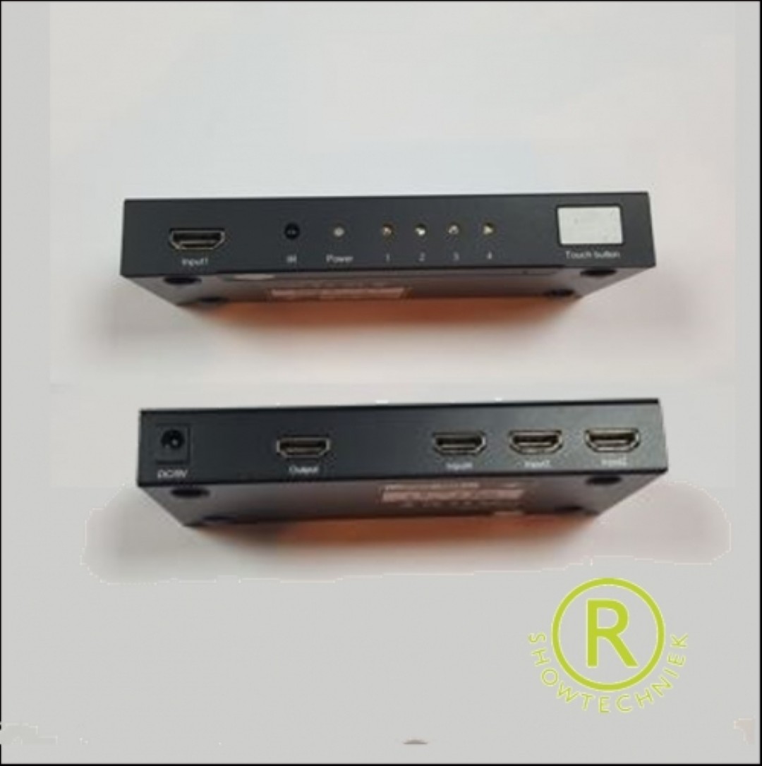HDMI 4in 1 uit - HDMS 4012 4-way HDMI Switcher Remote