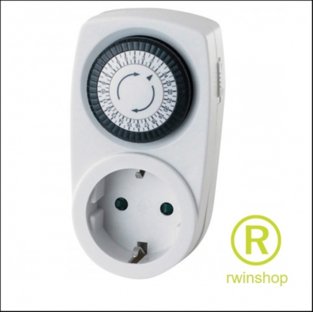Tijdschakelaar Analoge Schakelklok 3500 Watt Wit
