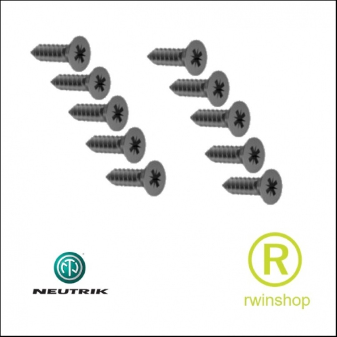 schroefjes zwart voor chassisdelen 2,9 x 13 mm per 10stuks met verzonkenkop pozidriv