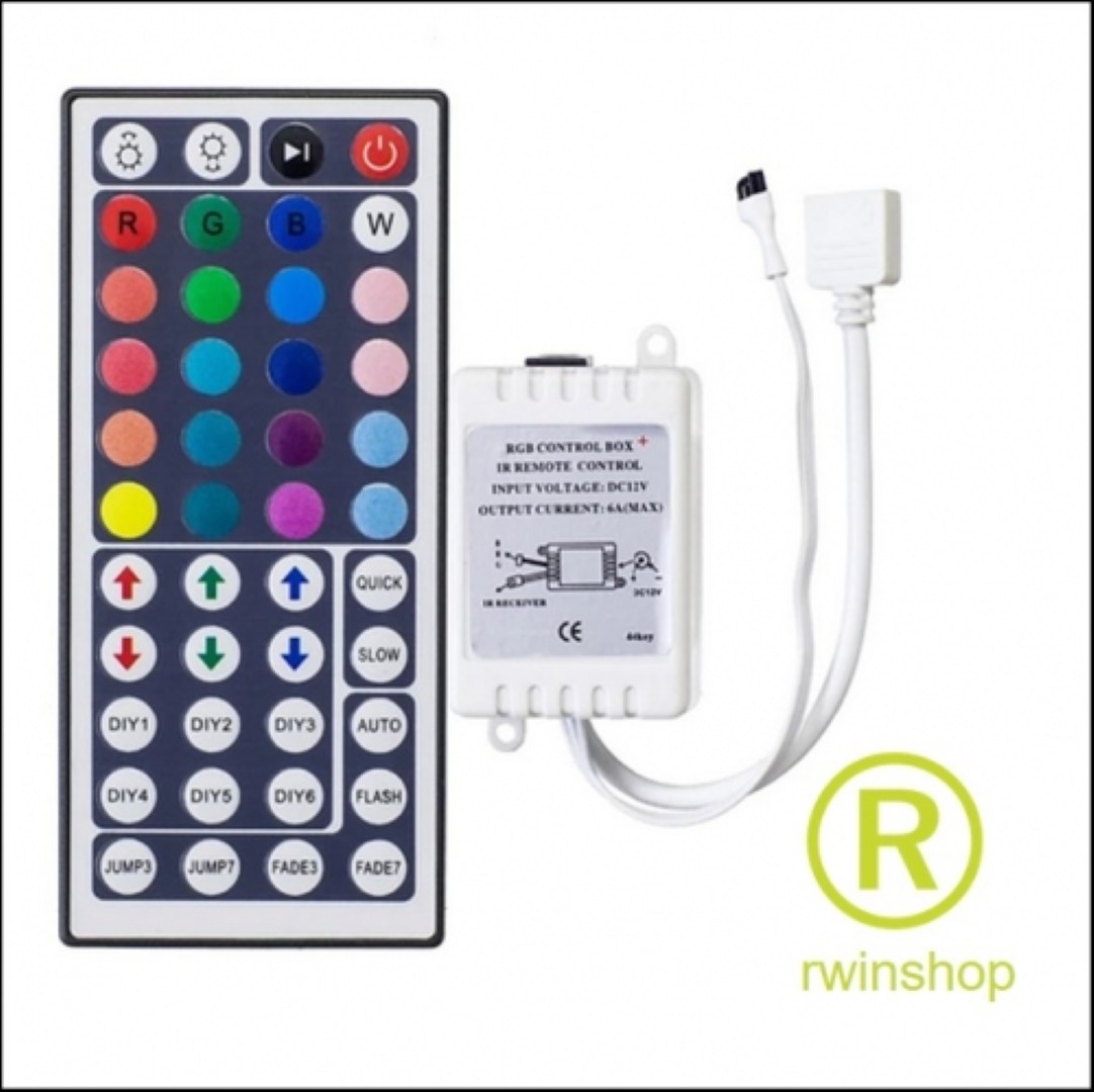 Ledstrip controller RGBW 12volt IR afstandsbediening 40 functies