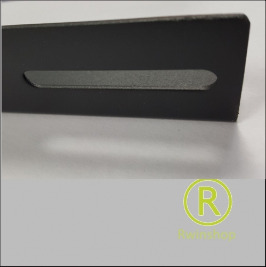Versterker steun 38 cm met ovale gaten staal zwart