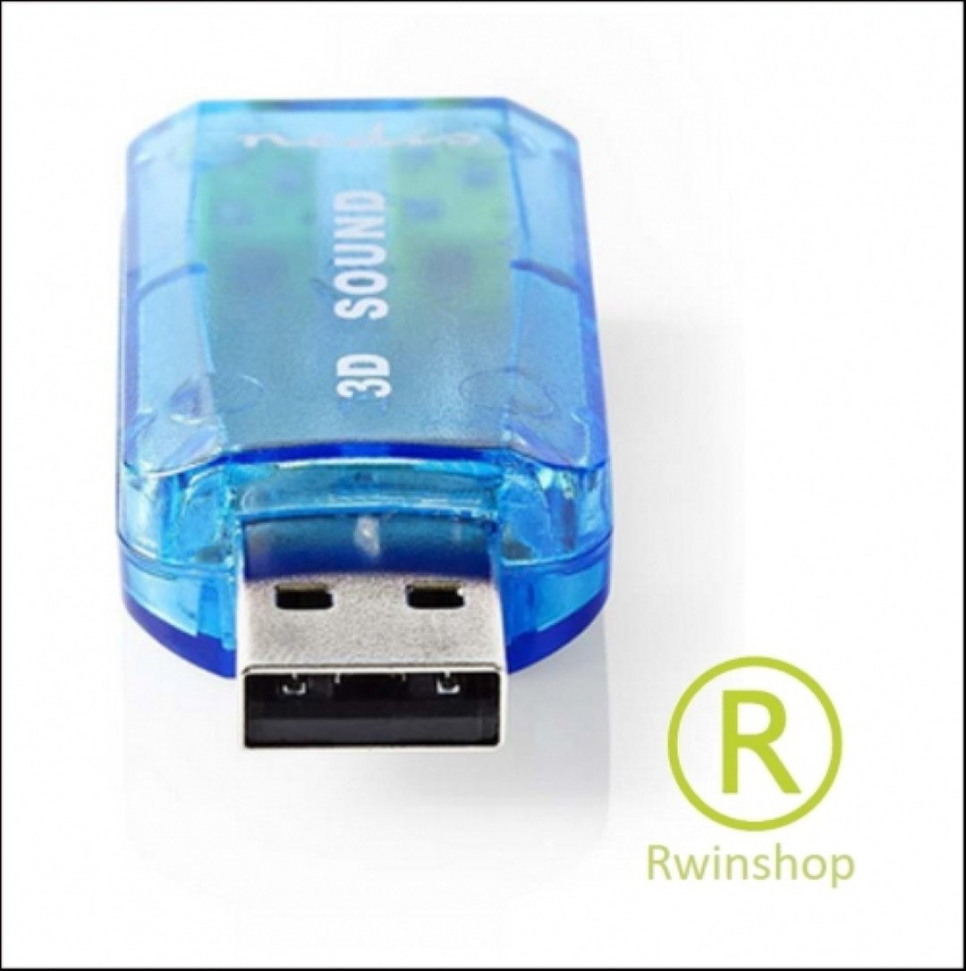 USB adapter, voor audio en microfoon via mini jack