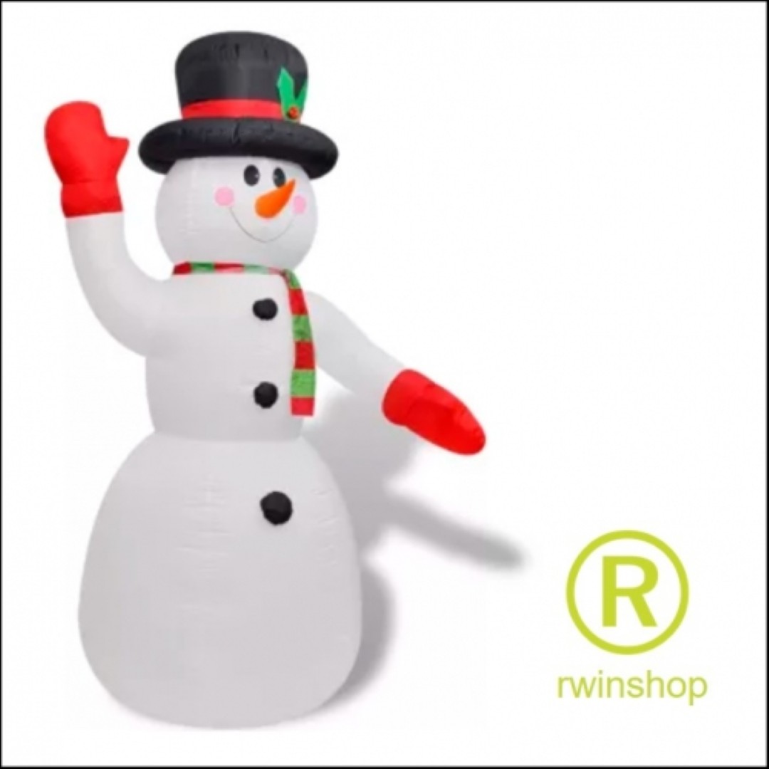 Sneeuwpop groot opblaas 200 cm IP44 met LED-licht