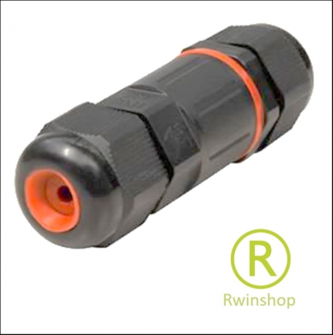 Waterdichte kabelkoppeling IP68 max. 3x1,5qmm zwart