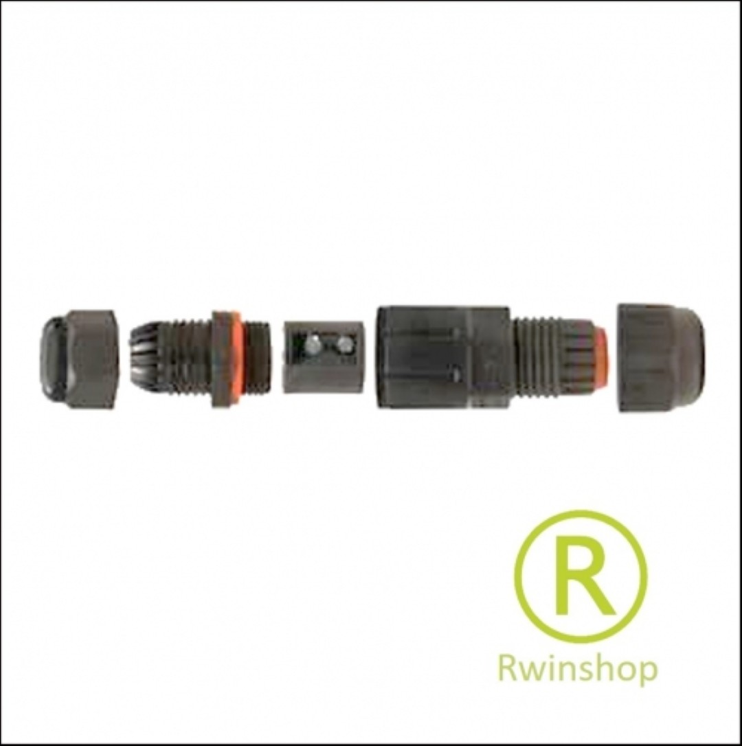 Waterdichte kabelkoppeling IP68 max. 3x1,5qmm zwart