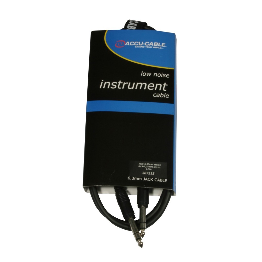 AC-J6S/1,5 Jack-cable 6,3mm stereo 1,5m