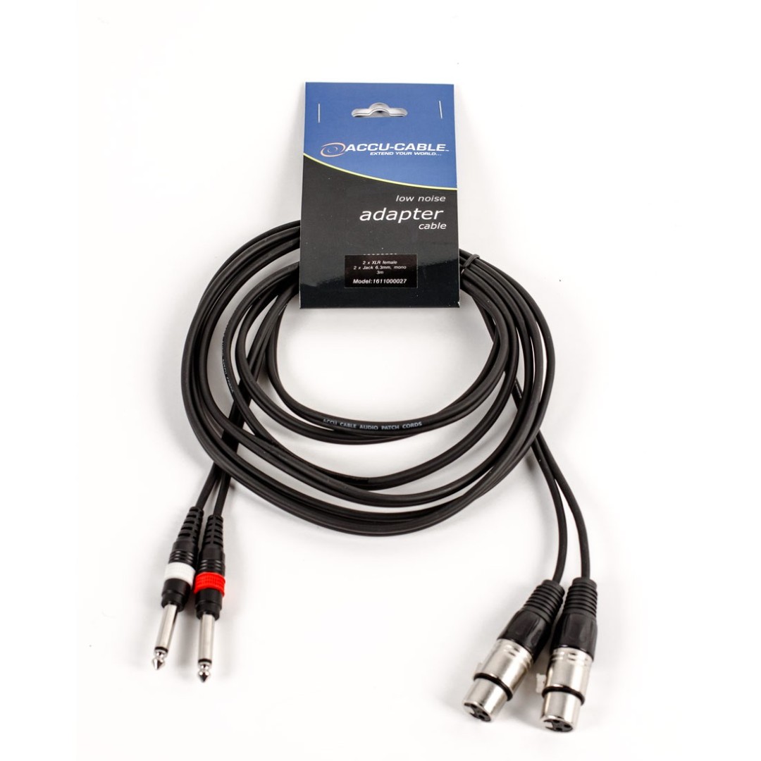 AC-2XF-2J6M/3 2xXLR female/2xjack male3m