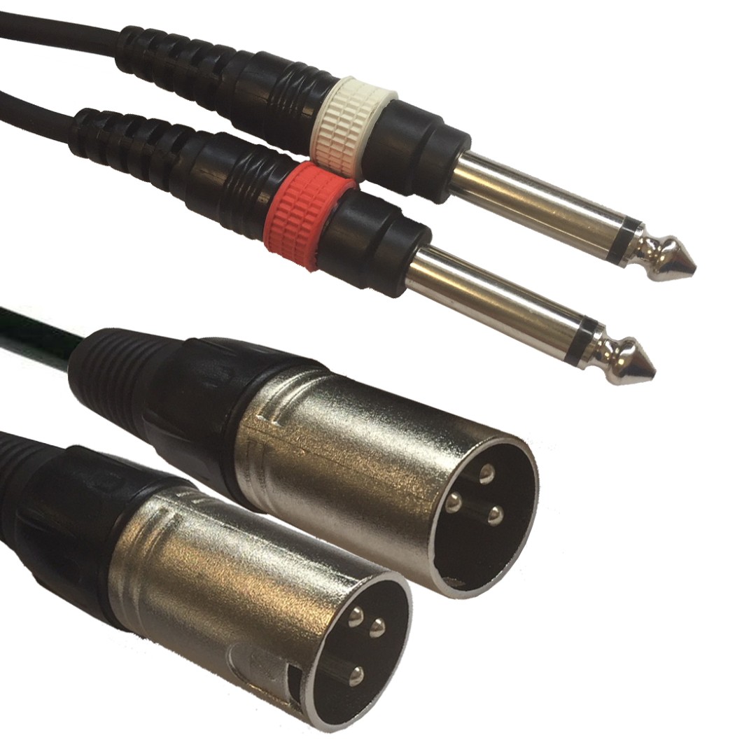 AC-2XM-2J6M/3 2x XLR male to 2x 6,3 Jack