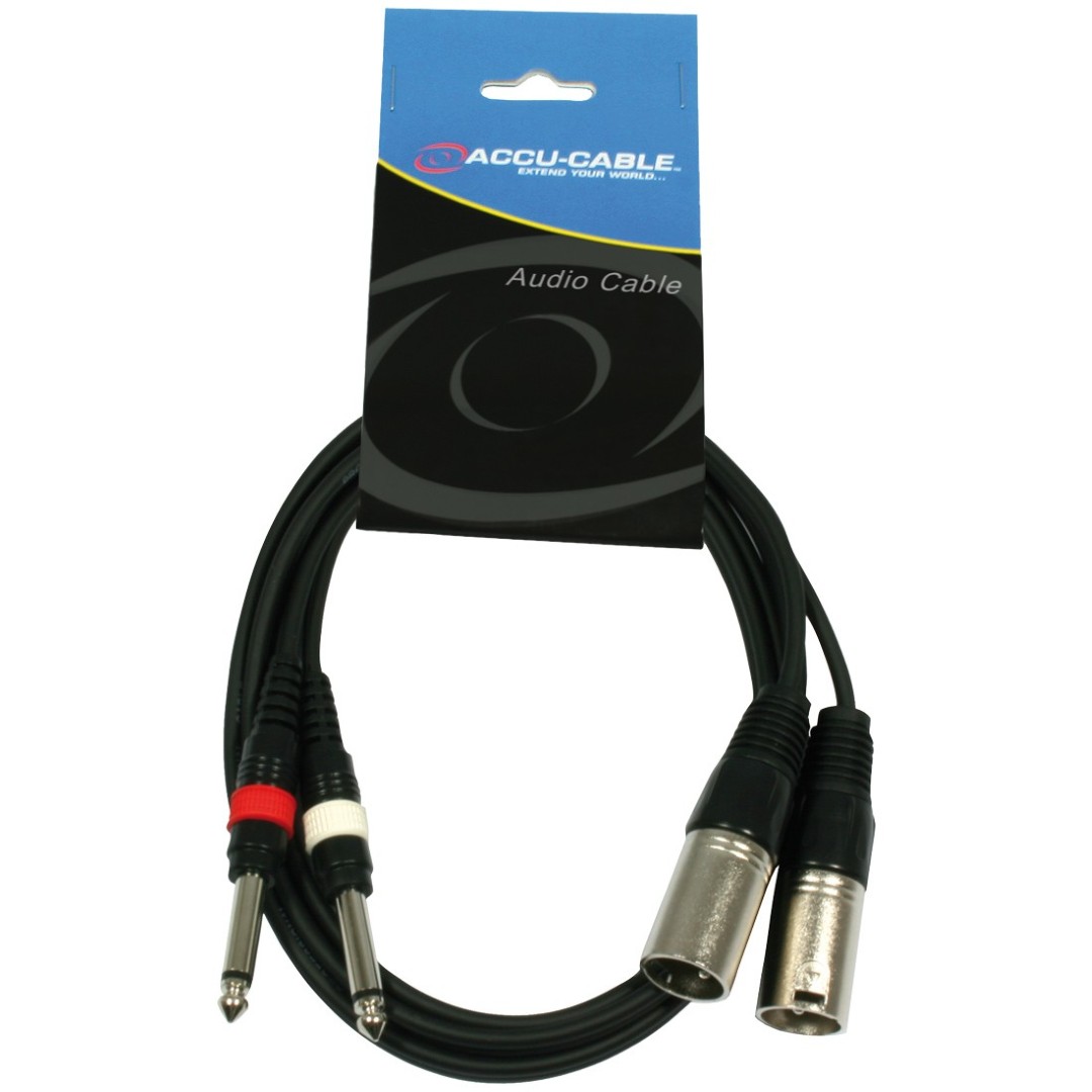AC-2XM-2J6M/5 2x XLR male to 2x 6,3 Jack