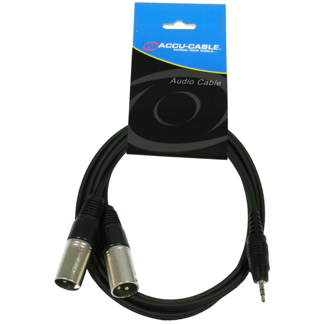 AC-J3S-2XM/3 3,5 Jack Stereo to 2x XLR m