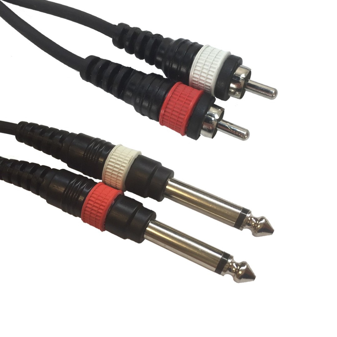 AC-2R-2J6M/1,5 RCA 2x mono 6,3 Jack 1,5m