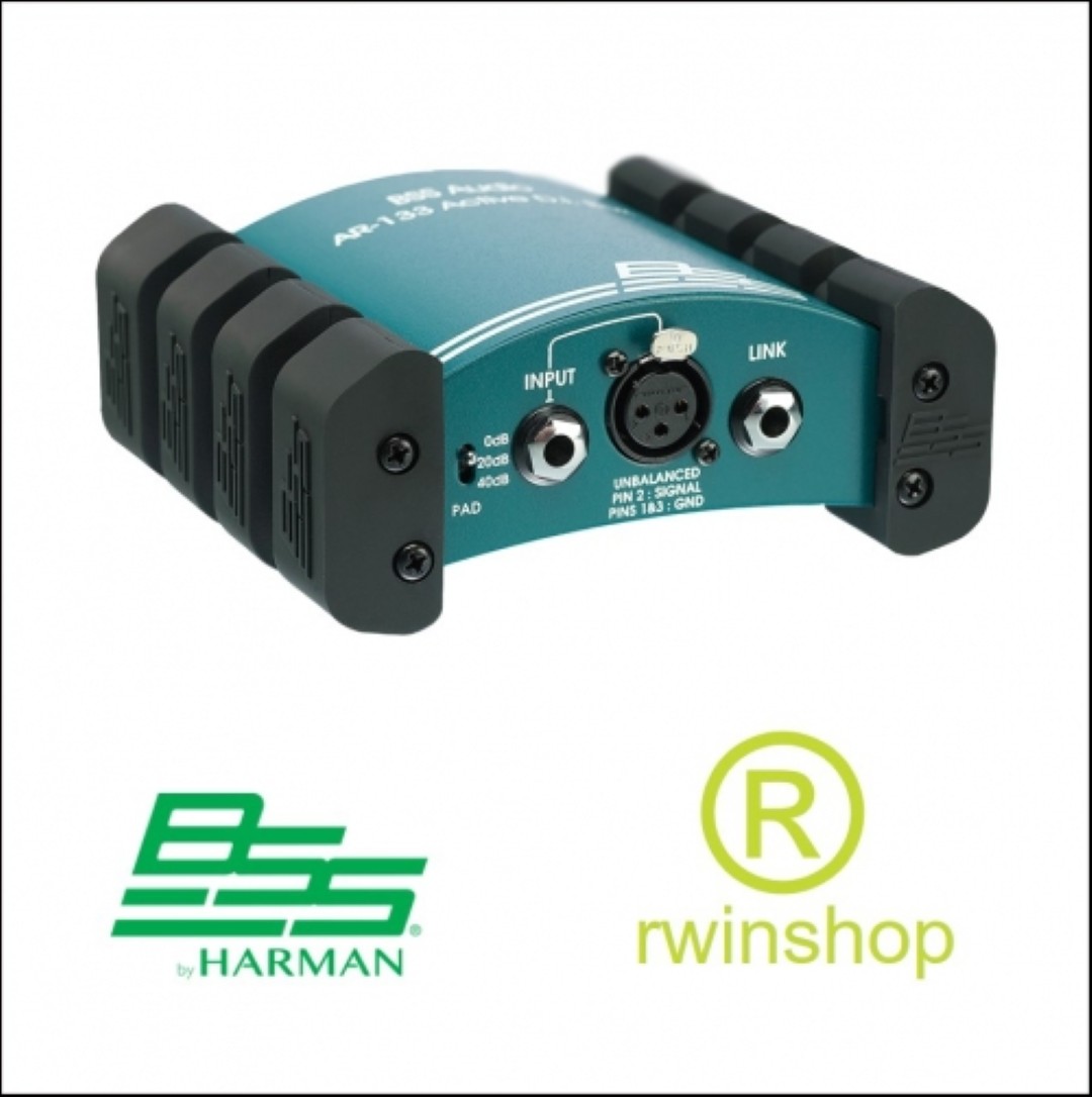 AR133 Actieve DI-box fantoom- batterij voeding met verzwakking PAD