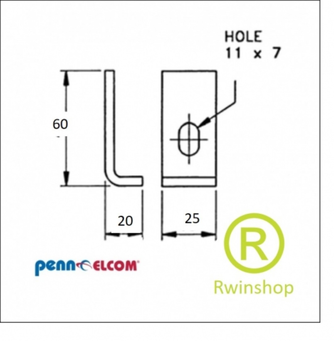 Luidsprekerklem speakerklem 60 x 25 mm zwart staal