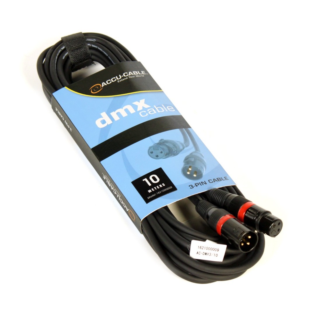 AC-DMX3/10 3 p. XLRm/3 p. XLRf 10m DMX