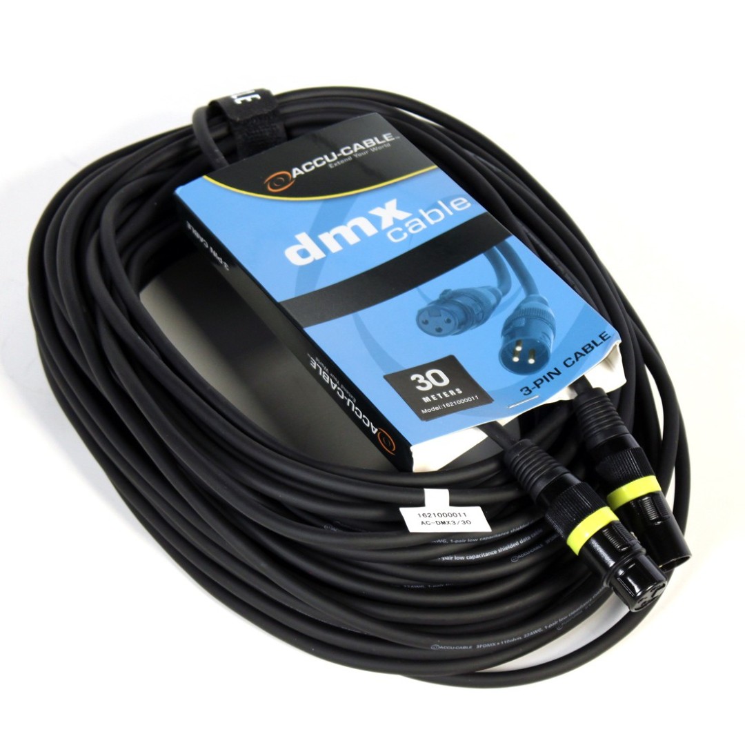 AC-DMX3/30 3 p. XLRm/3 p. XLRf 30m DMX