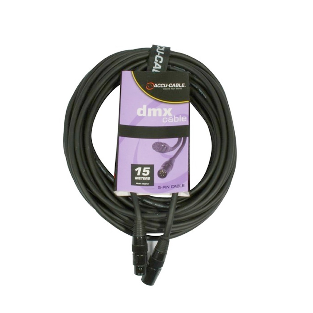 AC-DMX5/15 5 p. XLR m/5 p. XLR f 15m DMX