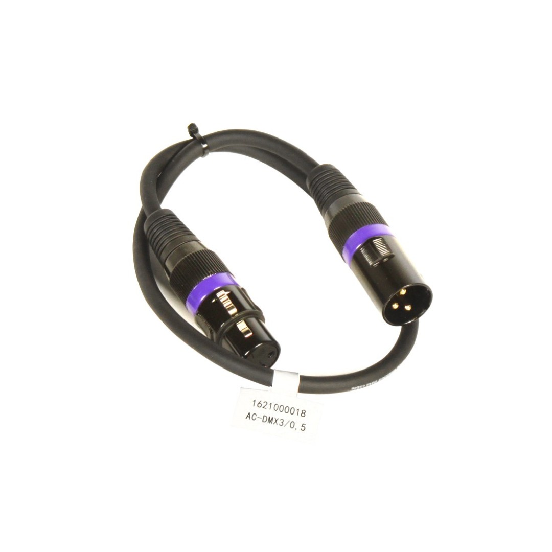 AC-DMX3/0,5 3 p. XLRm/3 p. XLRf 0,5m DMX