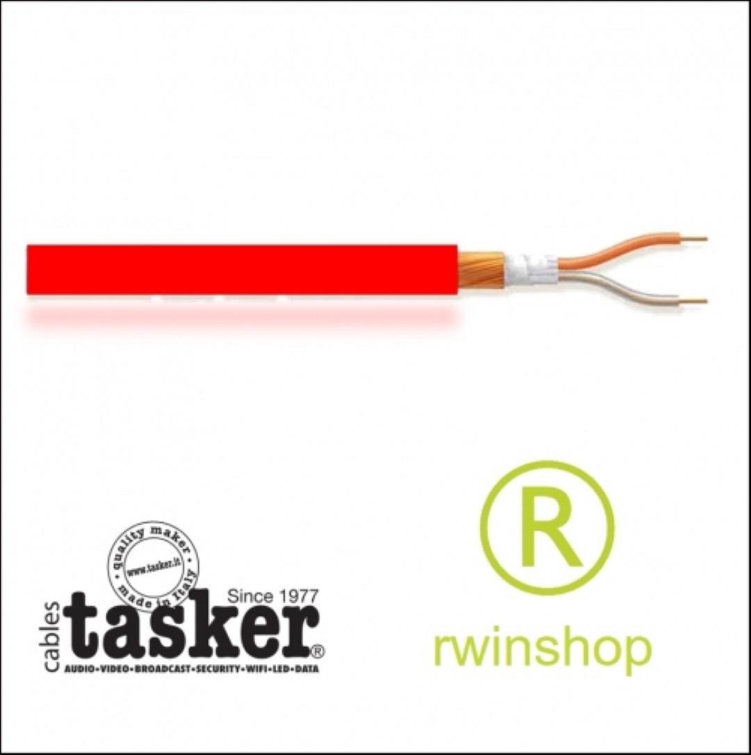 Microfoonkabel rode symmetrische kabel 2x0,25 geslagen koper afscherming C260 per meter