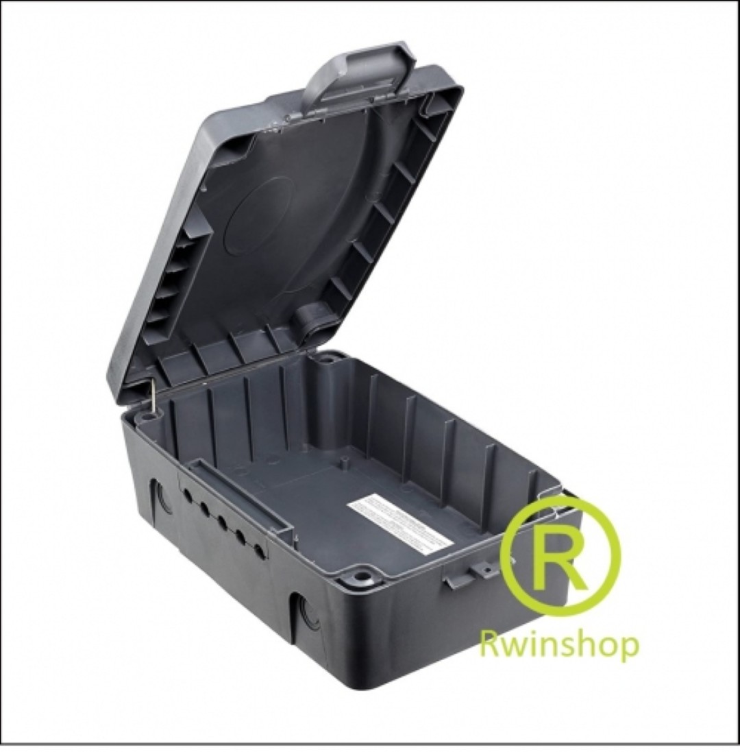 Waterdichte kast voor stroom stekkerblokken IP54 met 5 ingangen grijs PVC
