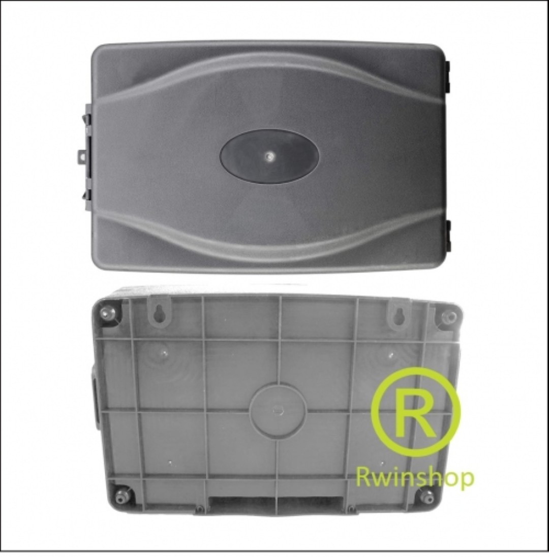 Waterdichte kast voor stroom stekkerblokken IP54 met 5 ingangen grijs PVC
