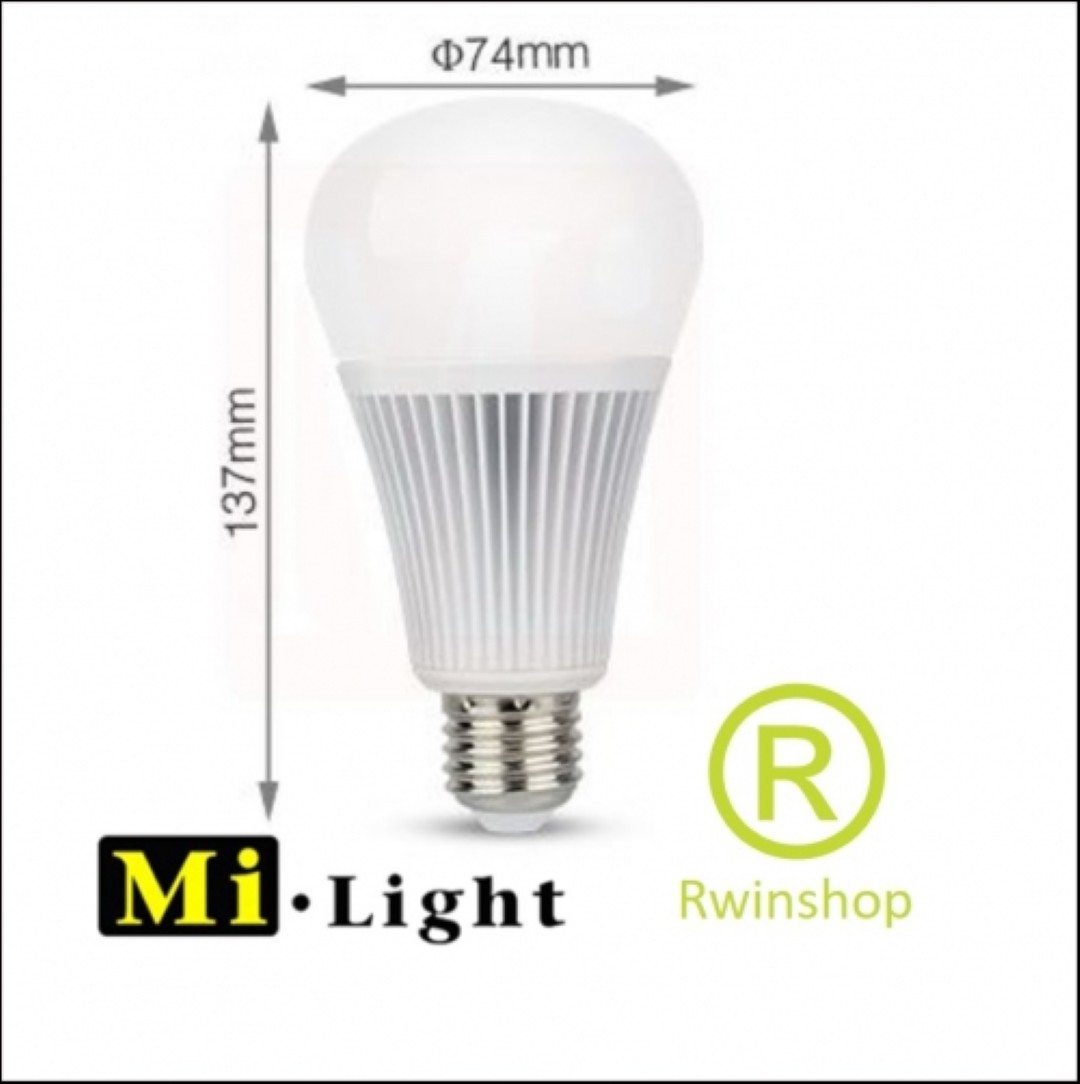 RGB-CCT led lamp E27 12watt 2.4G RF wifi dimbaar en bedienbaar FUT105
