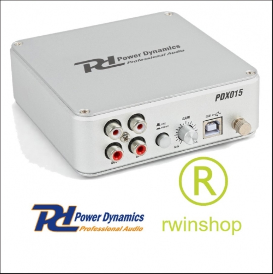 Draaitafel voorversterker PDX015 USB Phono Voorversteker met Software