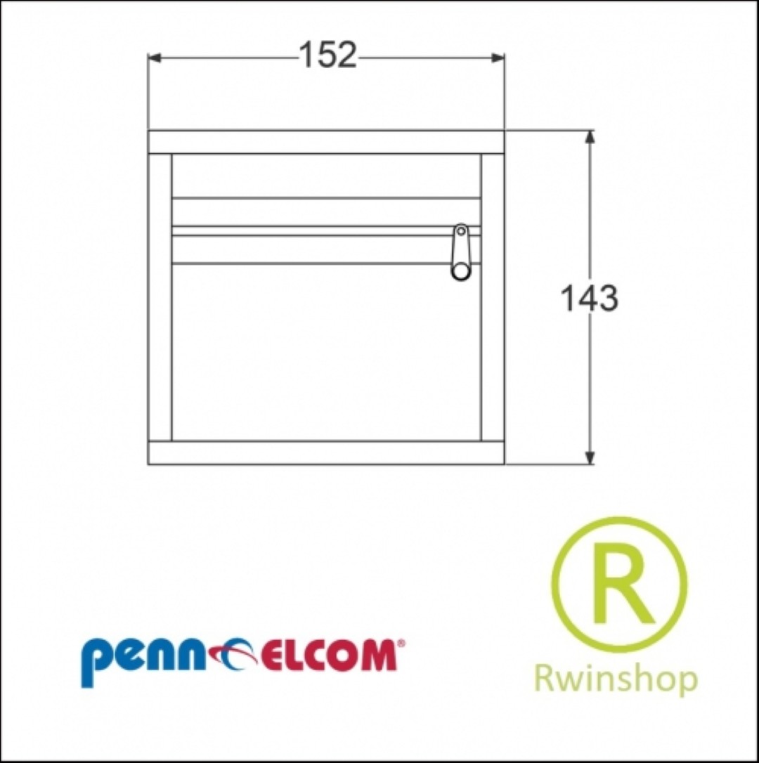 Tas met rits Nylon voor opbergvak in flightcase formaat 152 x 143 mm
