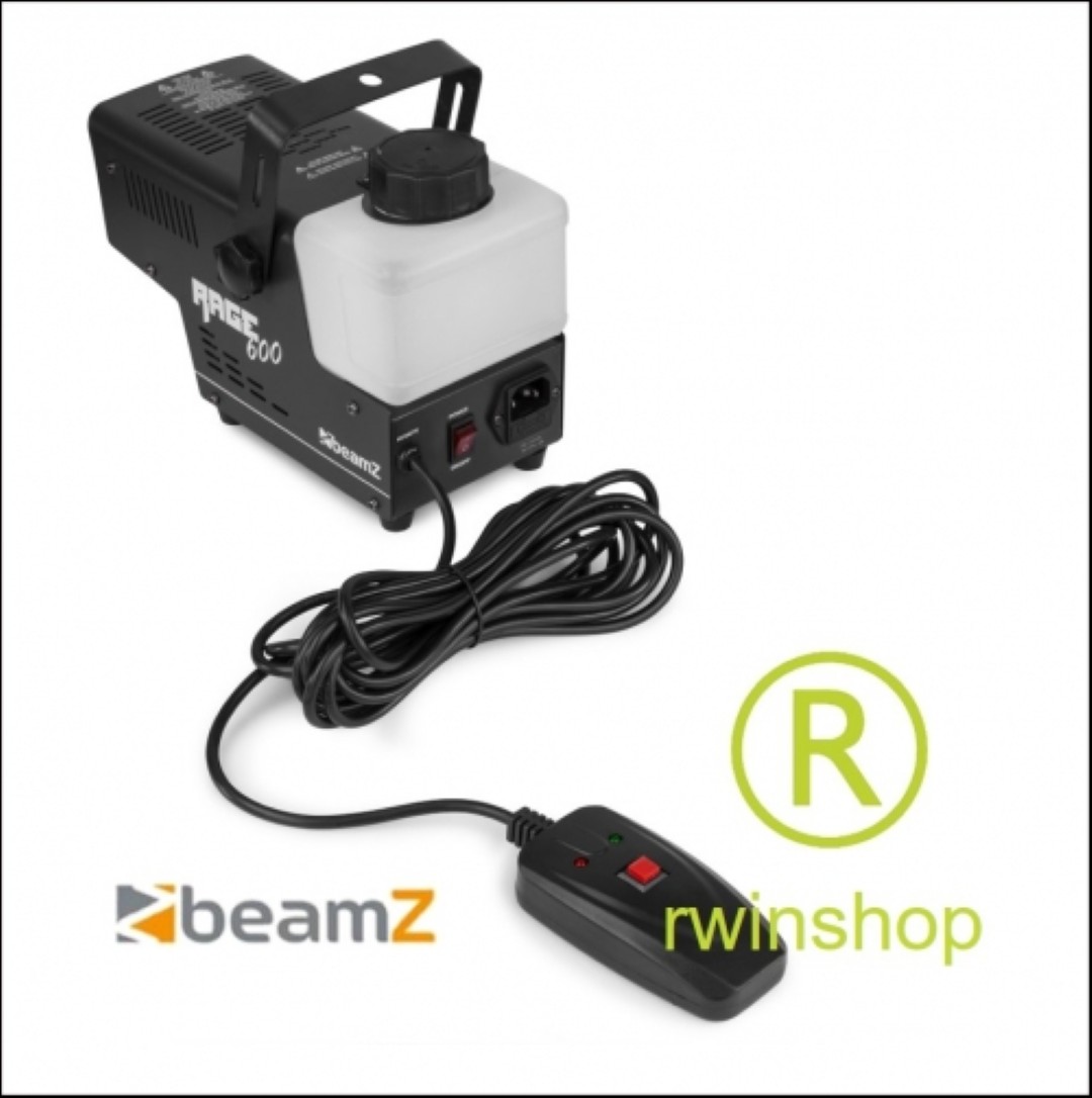 Rookmachine met draadgebonden afstandsbediening 600watt Rage 600I