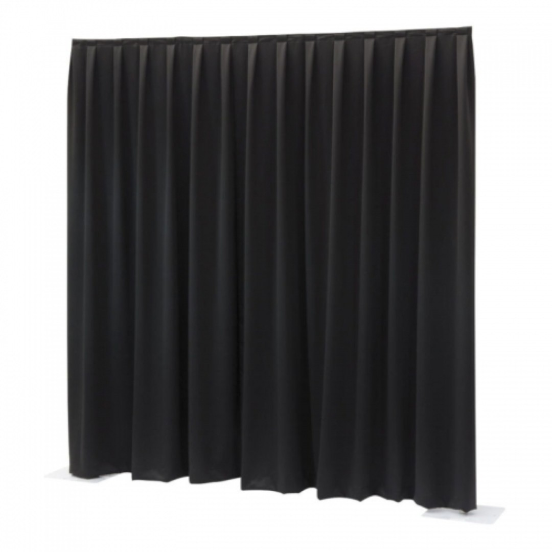 Pipe & Drape scheidingswand vrijstaand met geplooid doek 3 x 3 meter verlengdeel - huren