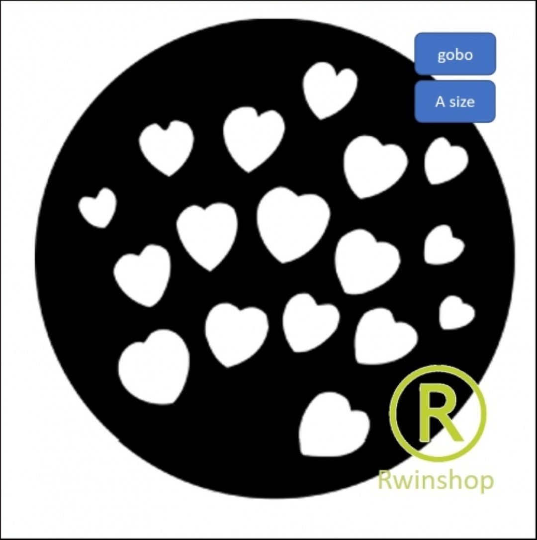 Harten Gobo B-size Valentijn - Trouwen - Liefde 77093