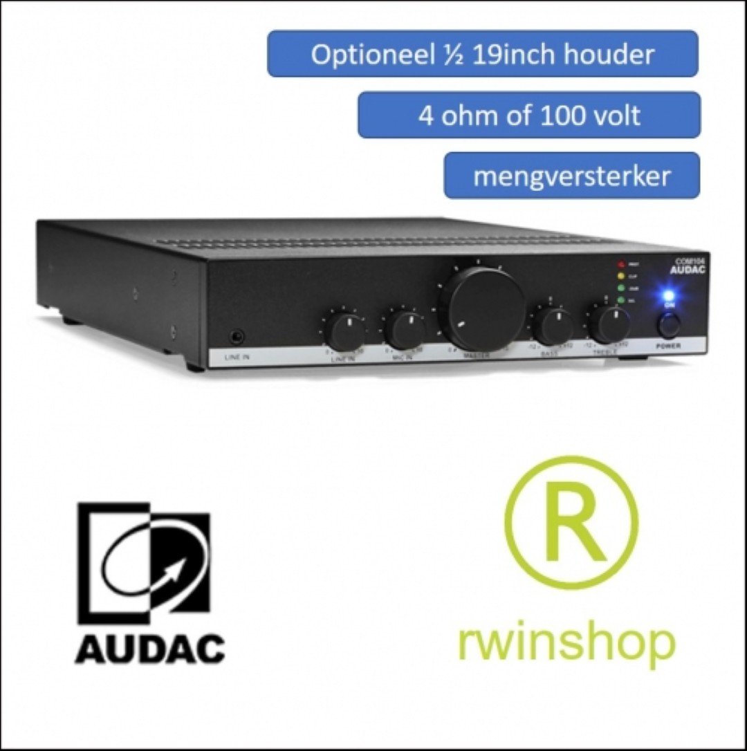 Mengunit ingebouwde versterker Com4 Powered Micxer 40watt 100volt 4 ohm COM104