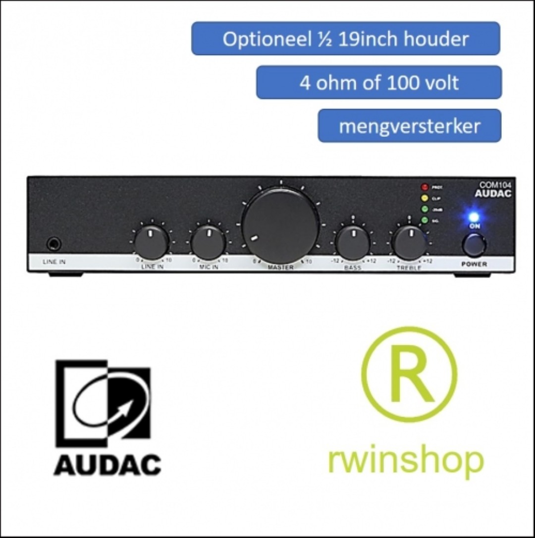 Mengunit ingebouwde versterker Com4 Powered Micxer 40watt 100volt 4 ohm COM104
