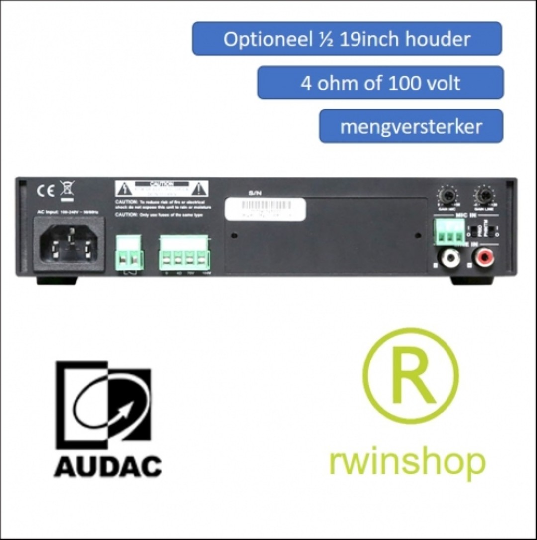 Mengunit ingebouwde versterker Com4 Powered Micxer 40watt 100volt 4 ohm COM104