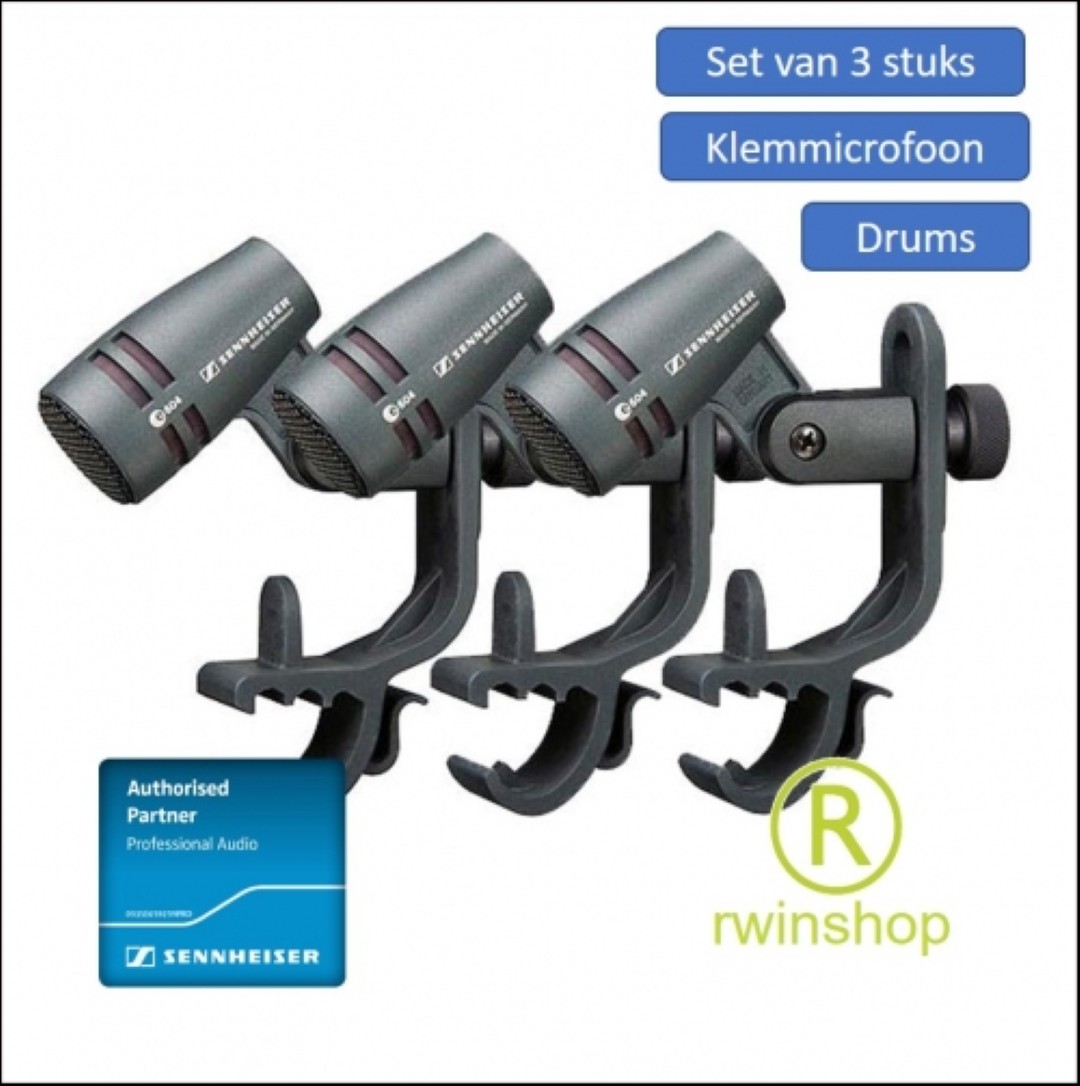 e 604 Drum klemmicrofoon set van 3 stuks